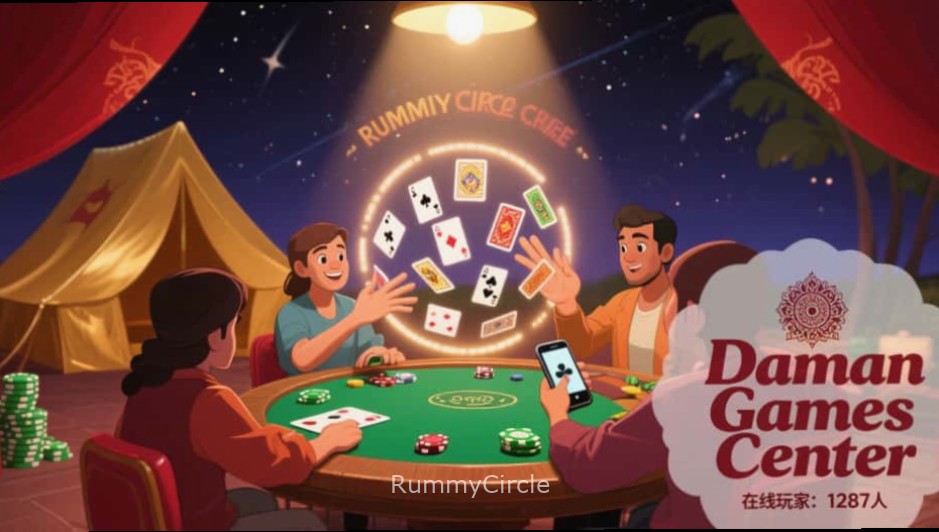 RummyCircle User Interface RummyCircle Interface showing game lobby and player options